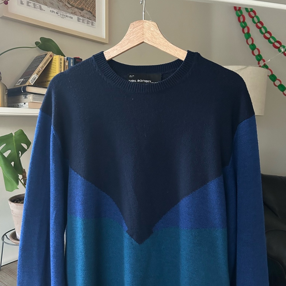 Neil Barrett Modernist Wool Crewneck Sweater